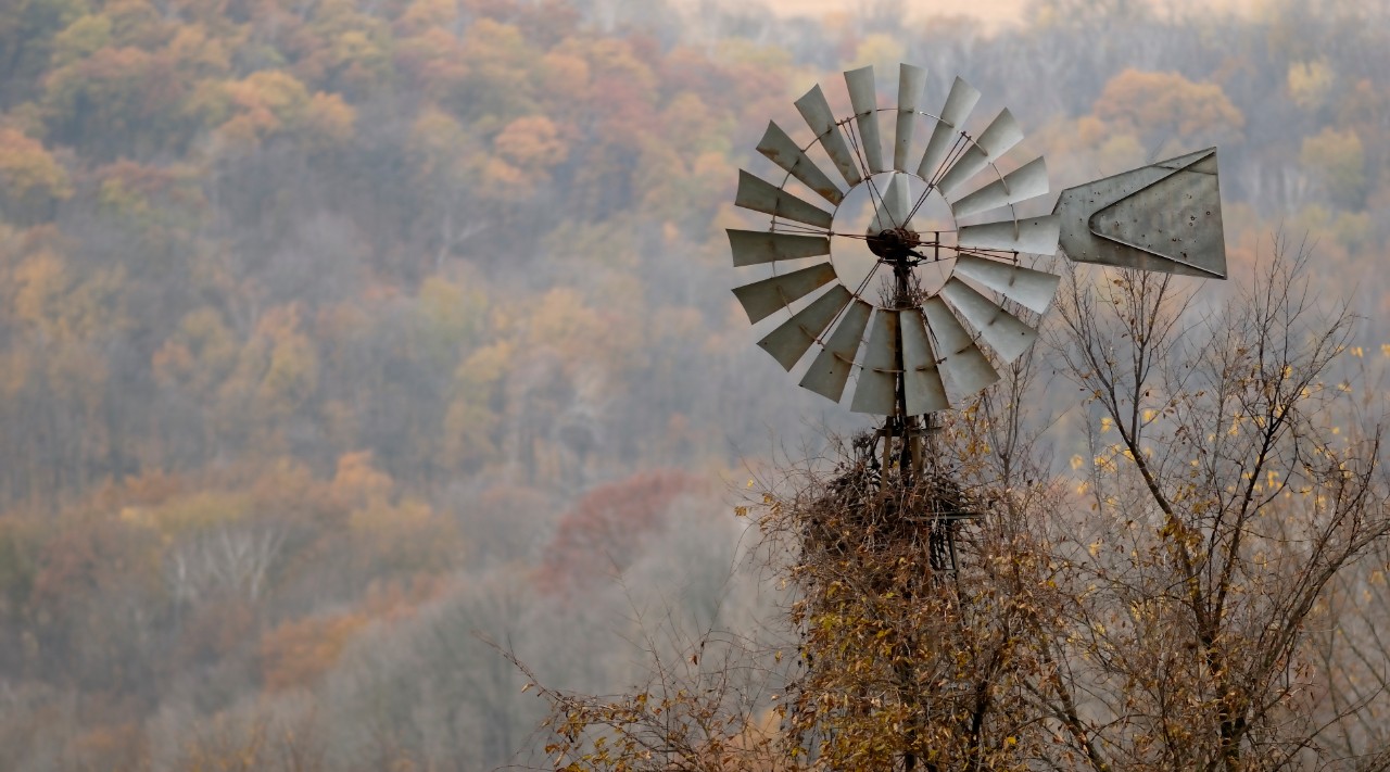 windmill in fall