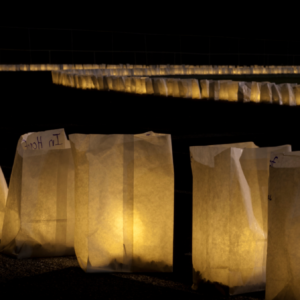 luminaries along a trail