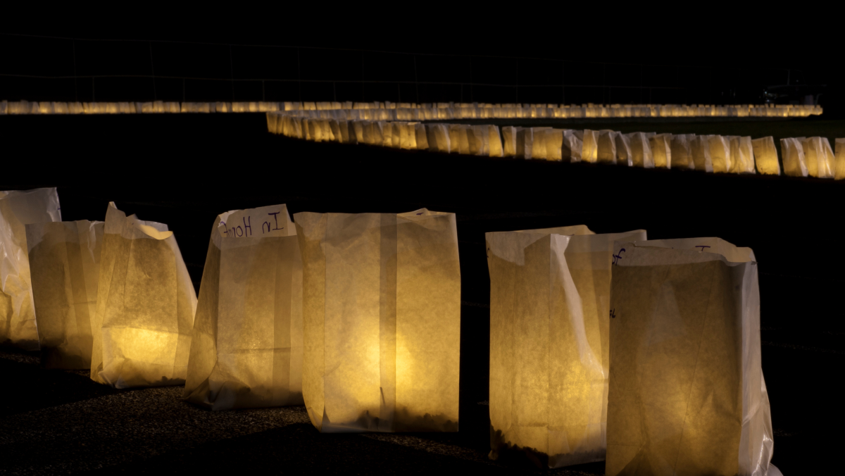 luminaries along a trail