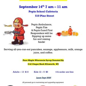 Pepin EMS Pancake Breakfast Flyer