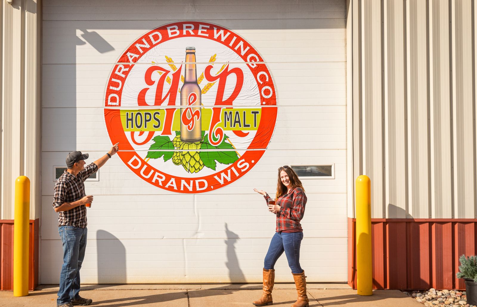 A couple having fun at Durand Brewing